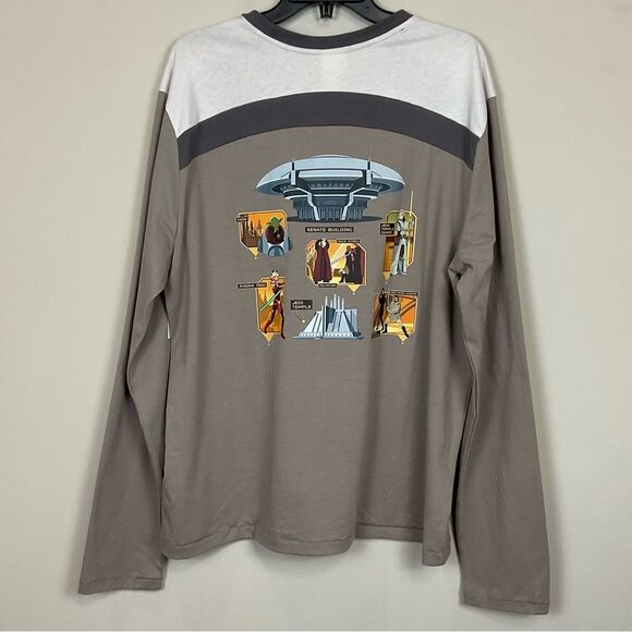 Star Wars Coruscant Tee Long Sleeve Disney Parks Galaxy's Edge Sz Lg New - Picture 10 of 10